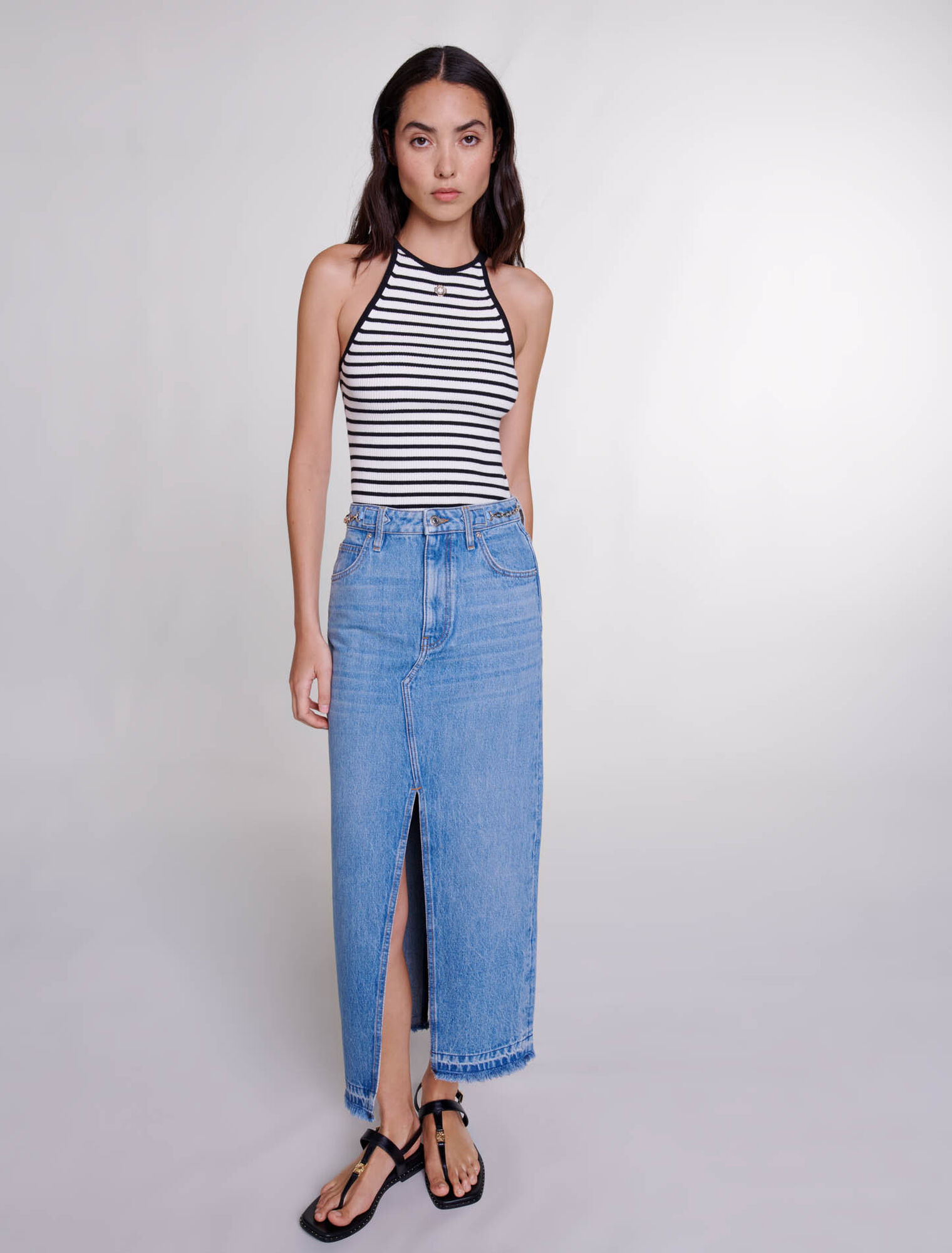 Jupe longue en denim