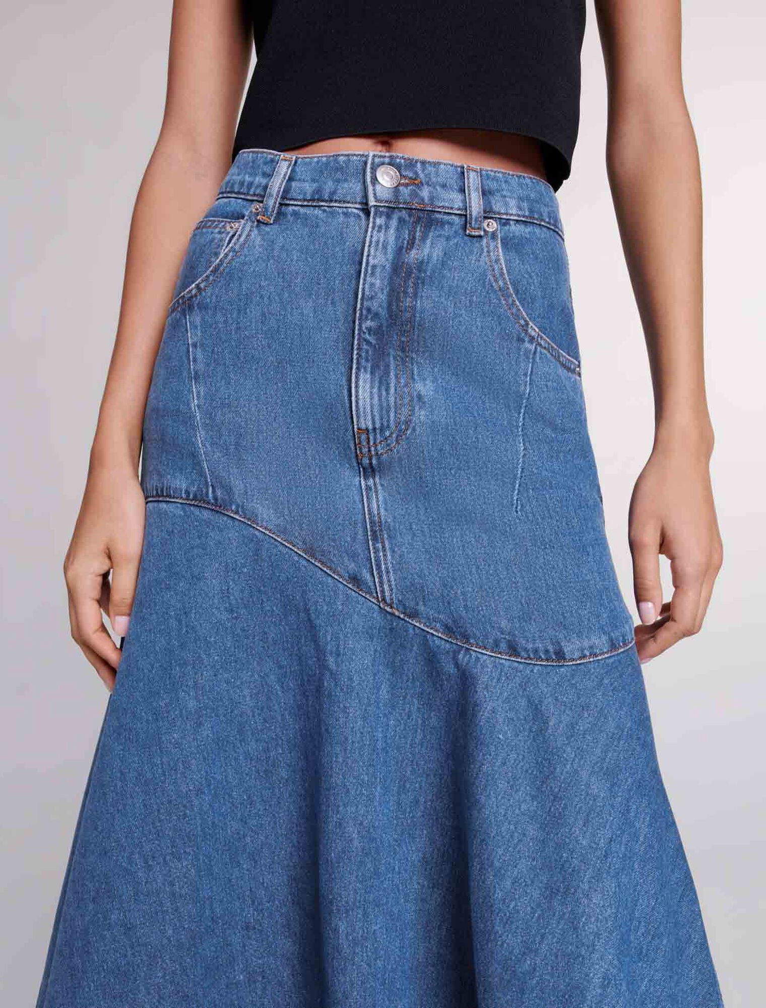 Jupe en denim asymétrique