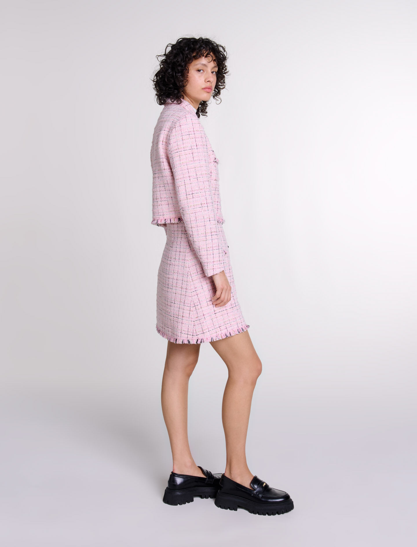 Tweed jacket Pink For Women | Maje