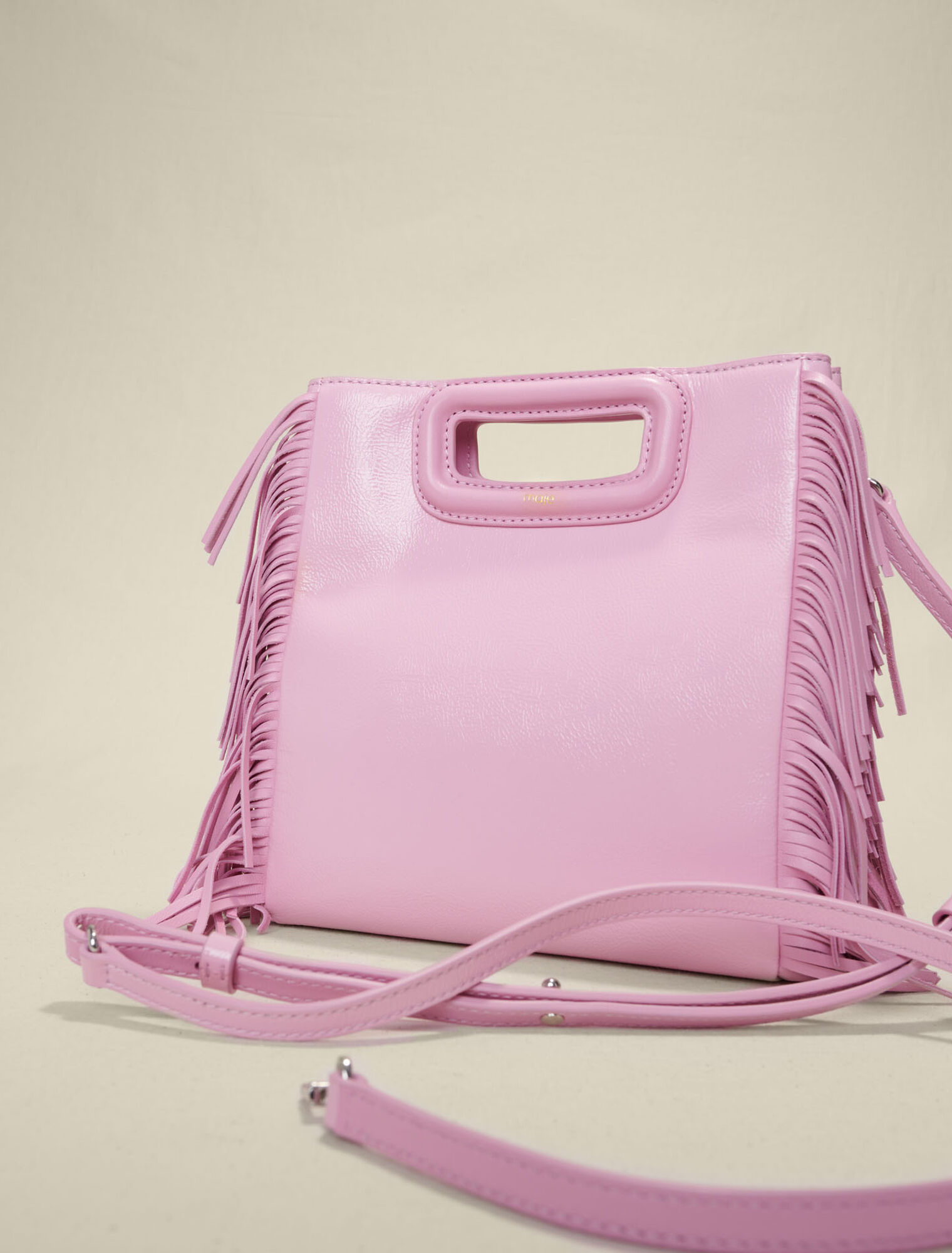 Leather M bag vinyl leather