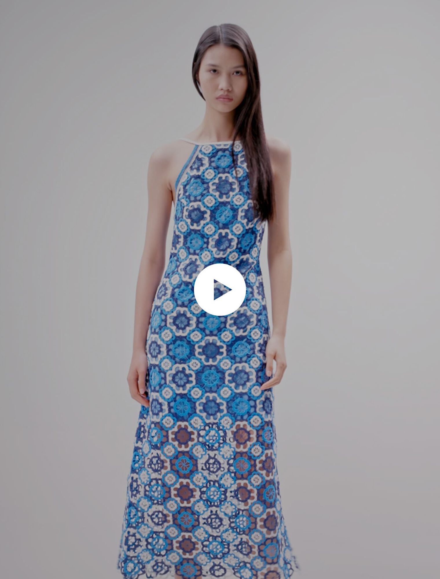 Robe tricolore en crochet