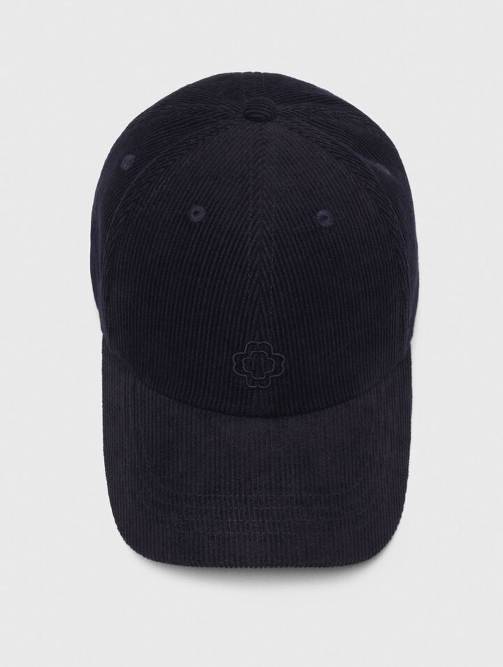 Casquette en velours côtelé