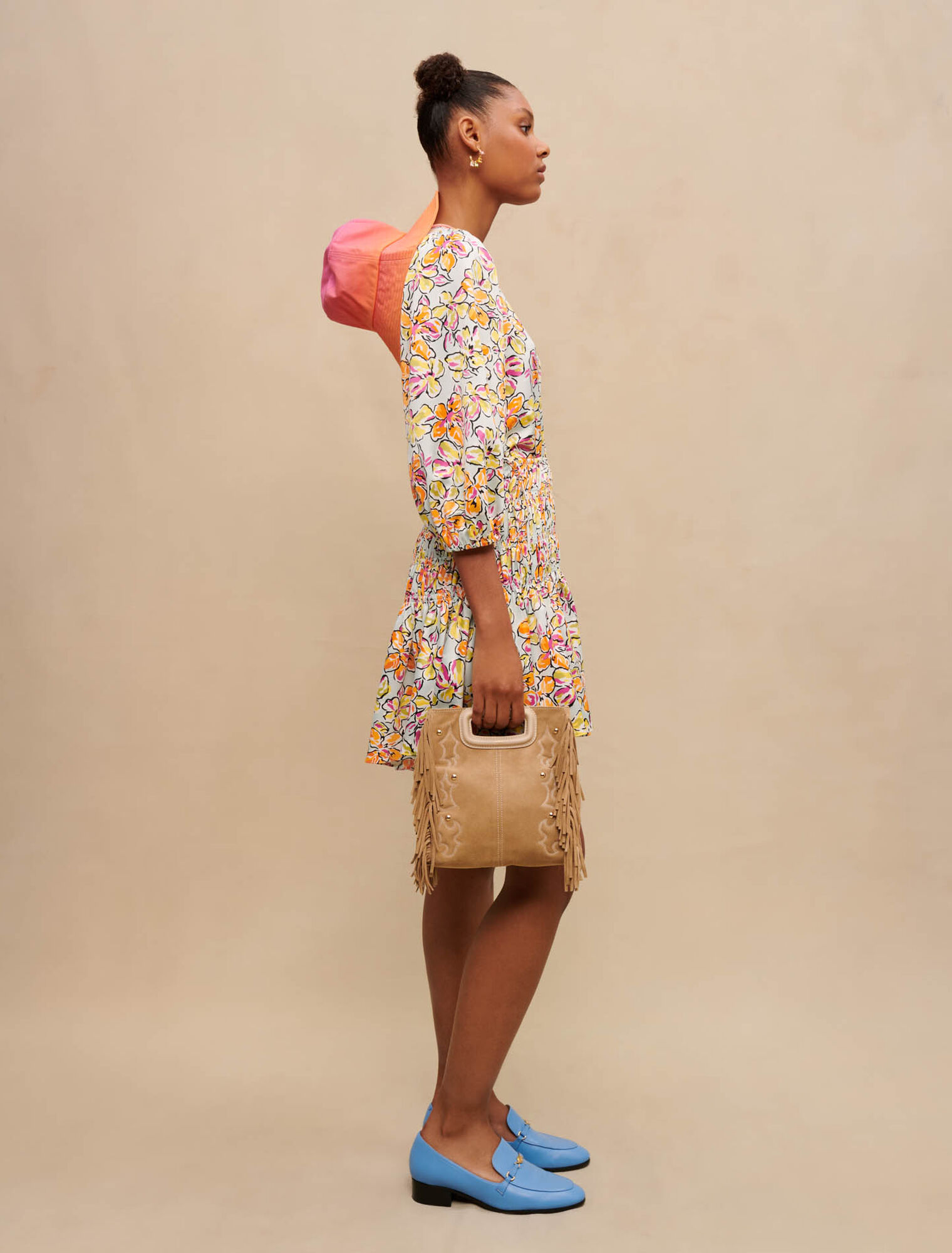 Robe courte à imprimé fleuri