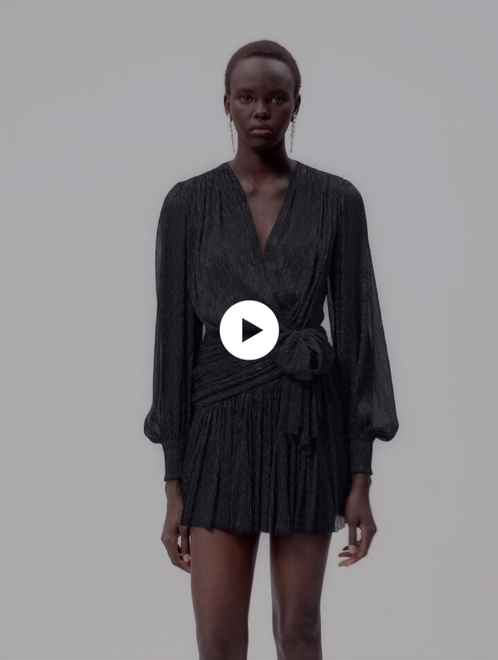 Robe courte lam&eacute;e