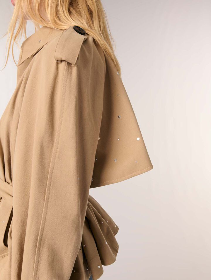 Short studded trench coat