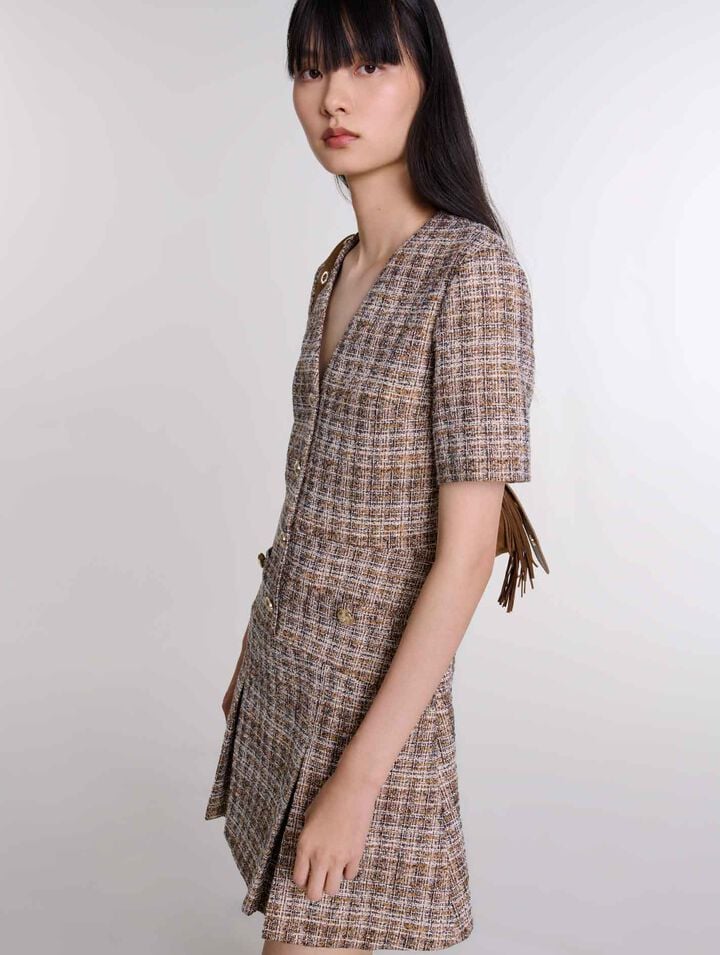 Robe courte en tweed
