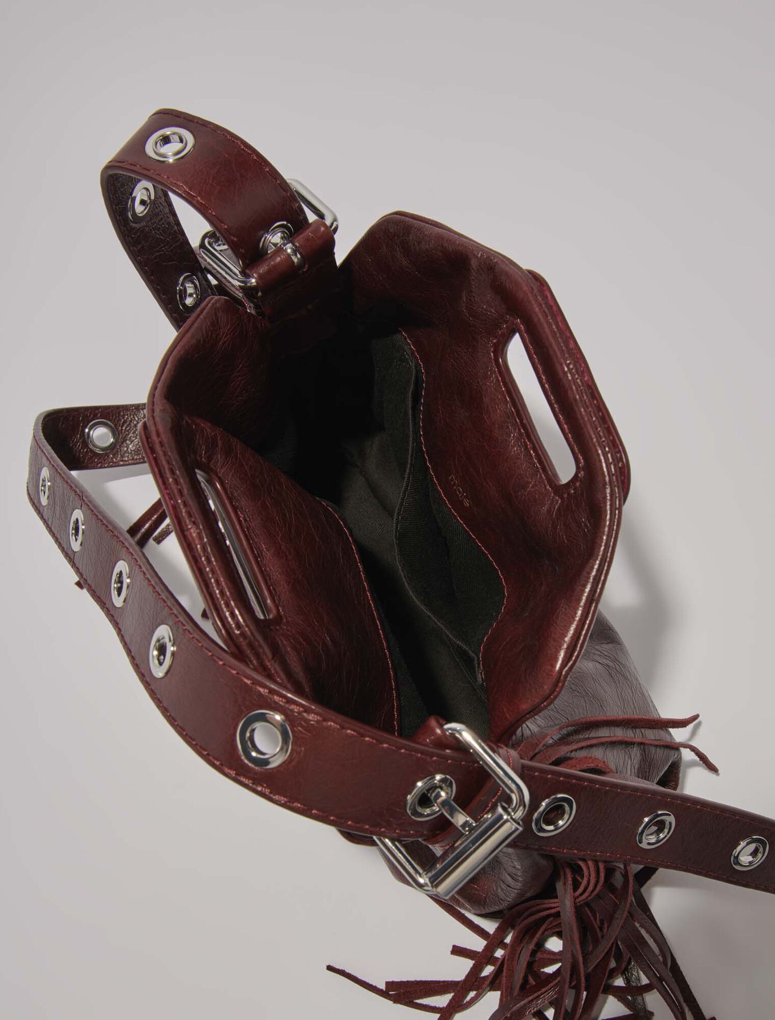 Sac Miss M mini en cuir craquel&eacute;