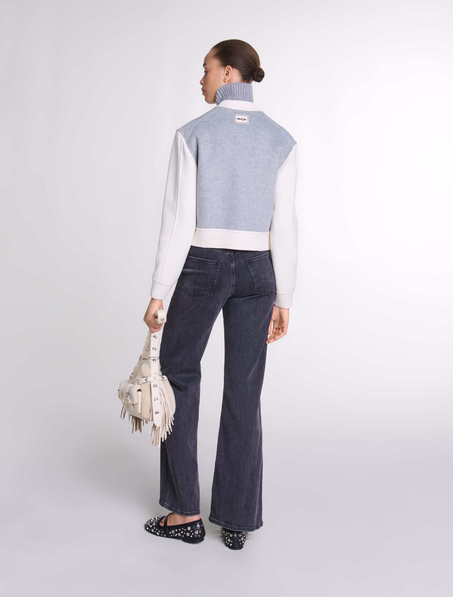 Clover embroidery bomber