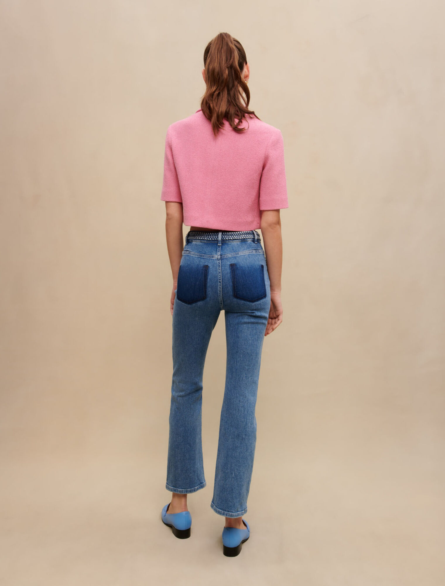 Jeans with braided details