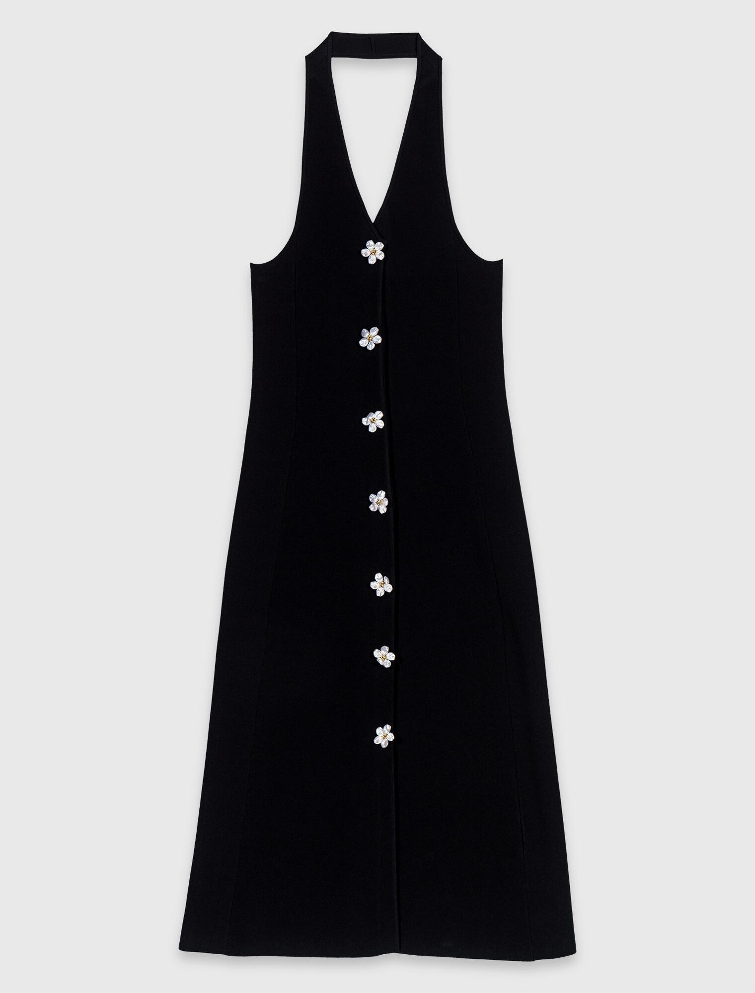 Robe &agrave; d&eacute;tails bijoux floraux