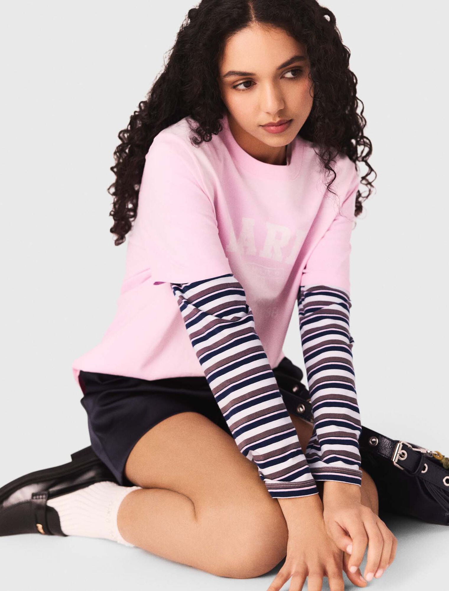 Tee shirt avec imprim&eacute; marin