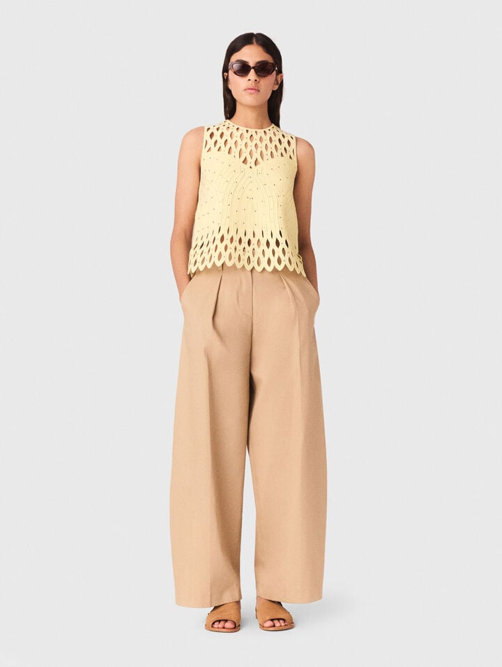 Top en crochet strass&eacute;