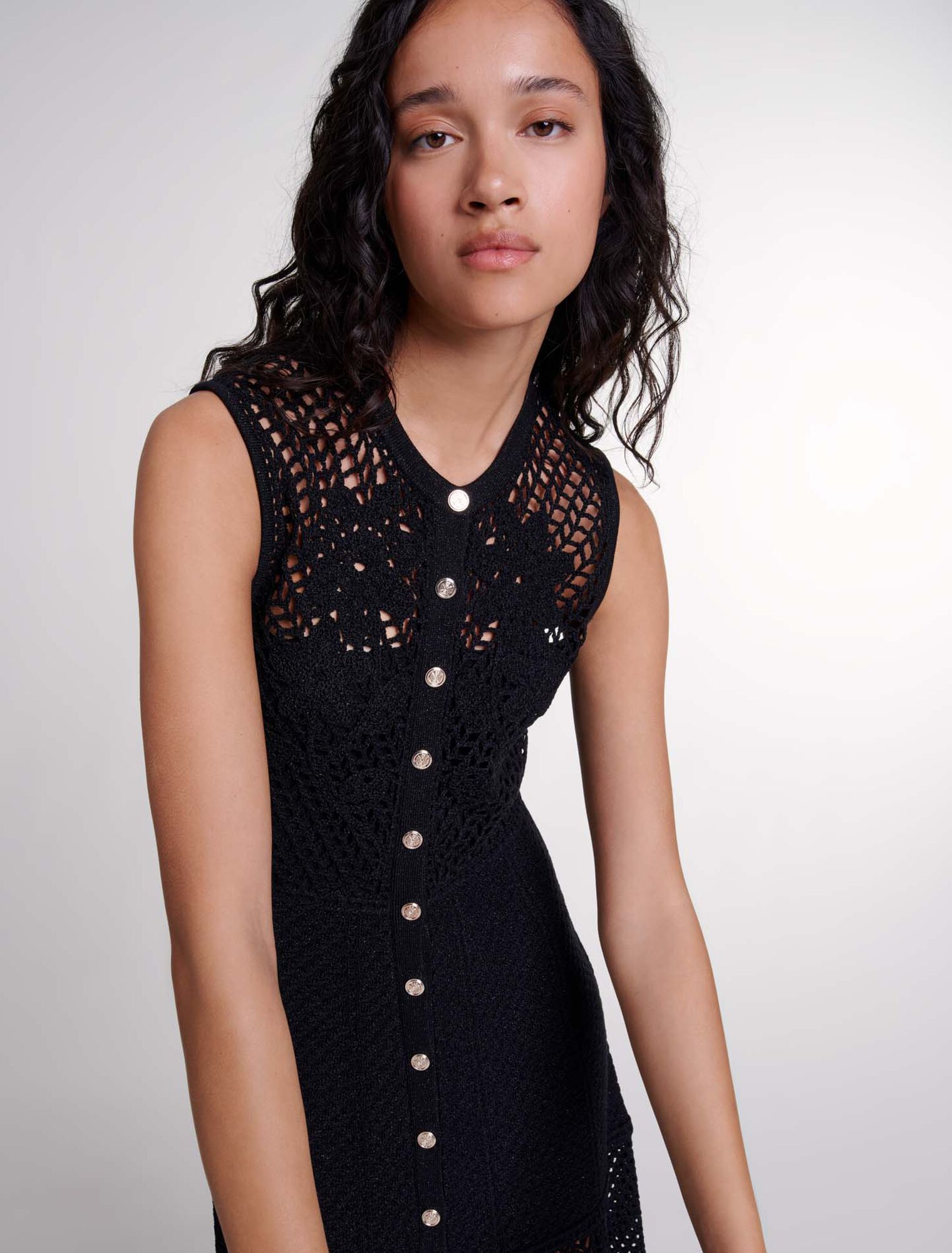 Robe longue en crochet