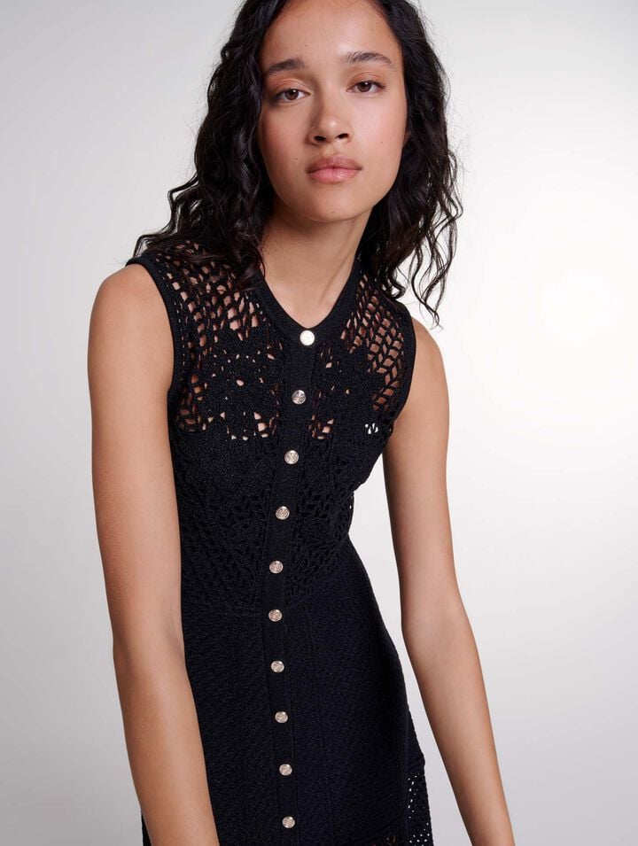 Robe longue en crochet