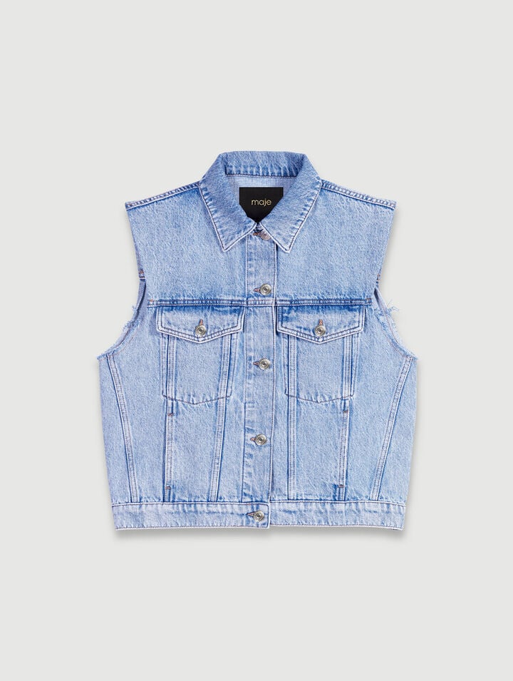 Blouson en jean sans manches
