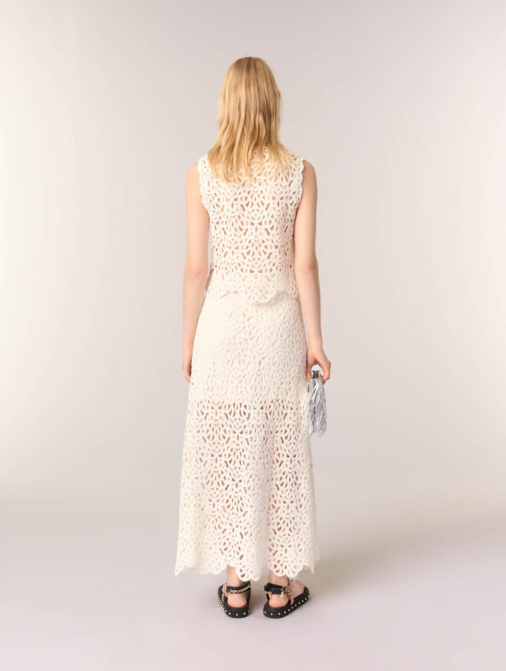 Jupe longue en crochet