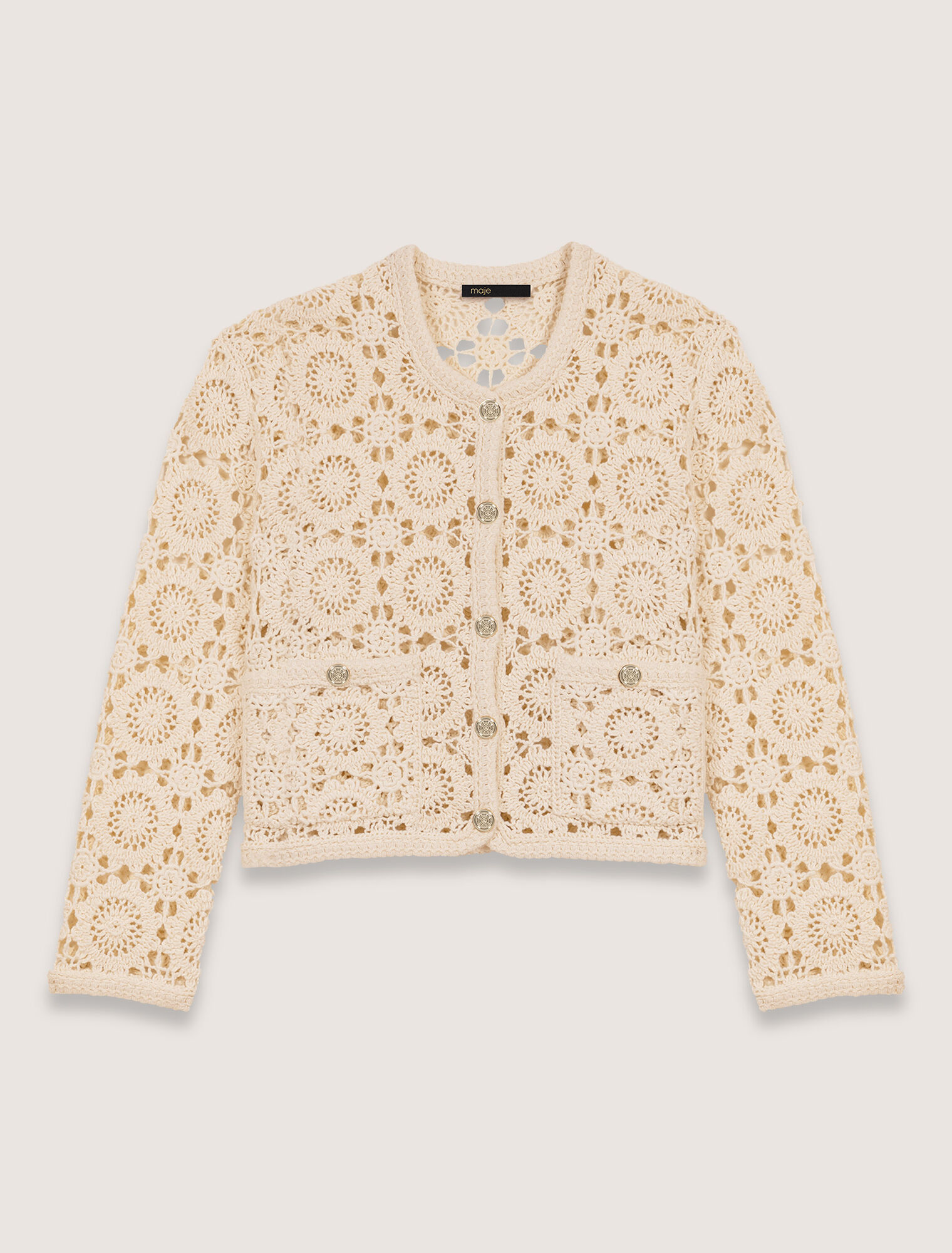Crochet cropped cardigan