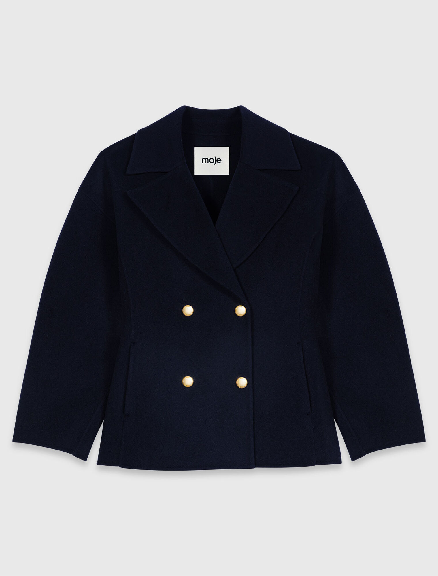 Fitted double-faced coat