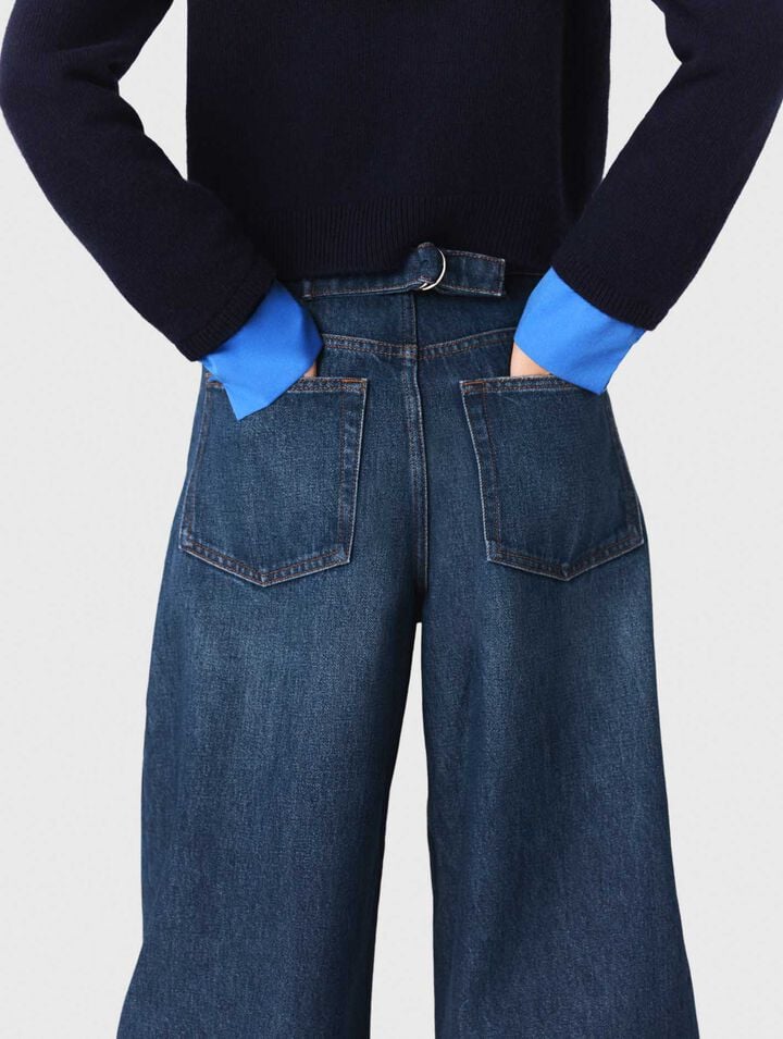Balloon jeans with martingale