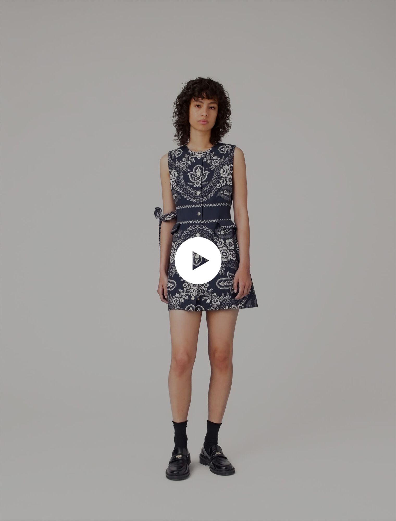 Mini bandana print dress