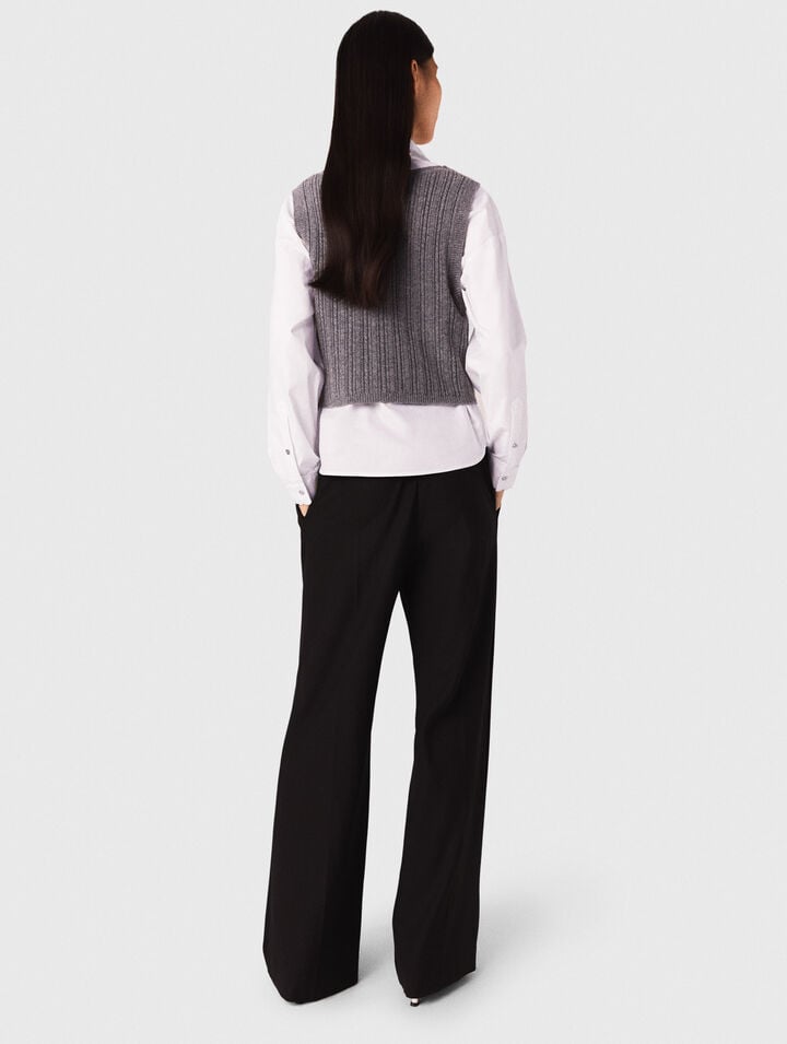Wide-leg suit trousers
