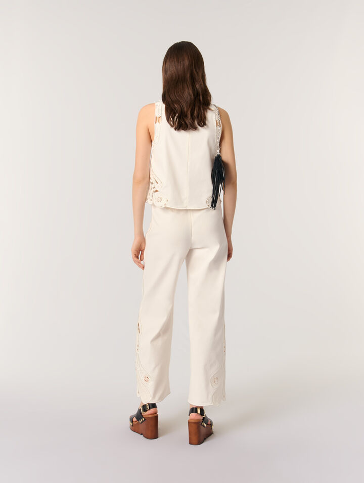 Embroidered vest top