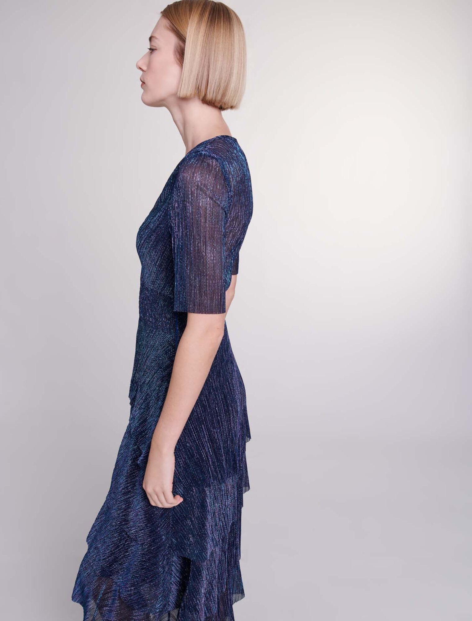 Robe longue à volants