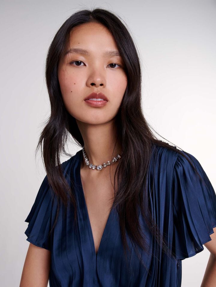 Robe courte plissée 