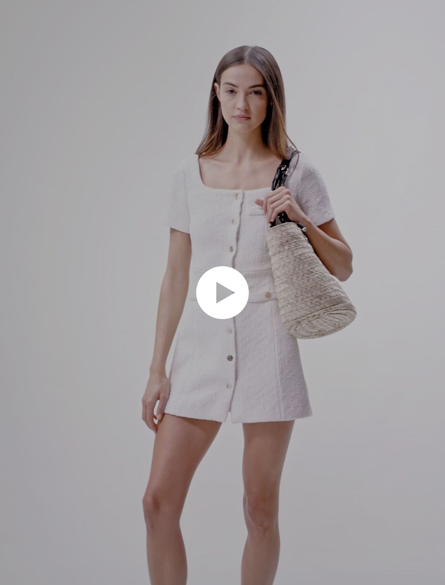 Robe courte en tweed
