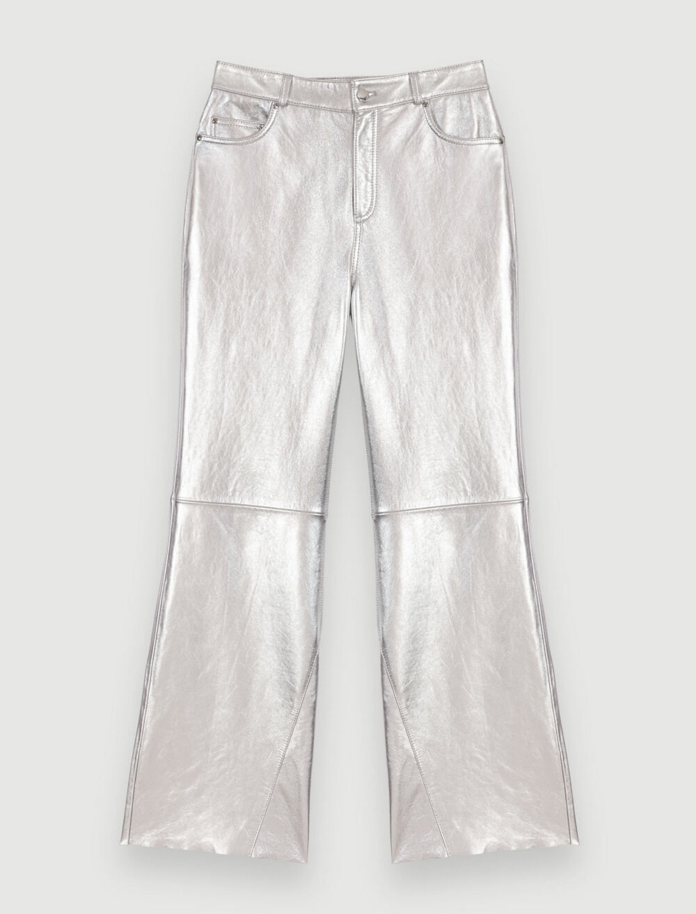 lig. eco leather pants / silver 美品 lig. eco leather pants / silver 美品 Silver Metallic Women's
