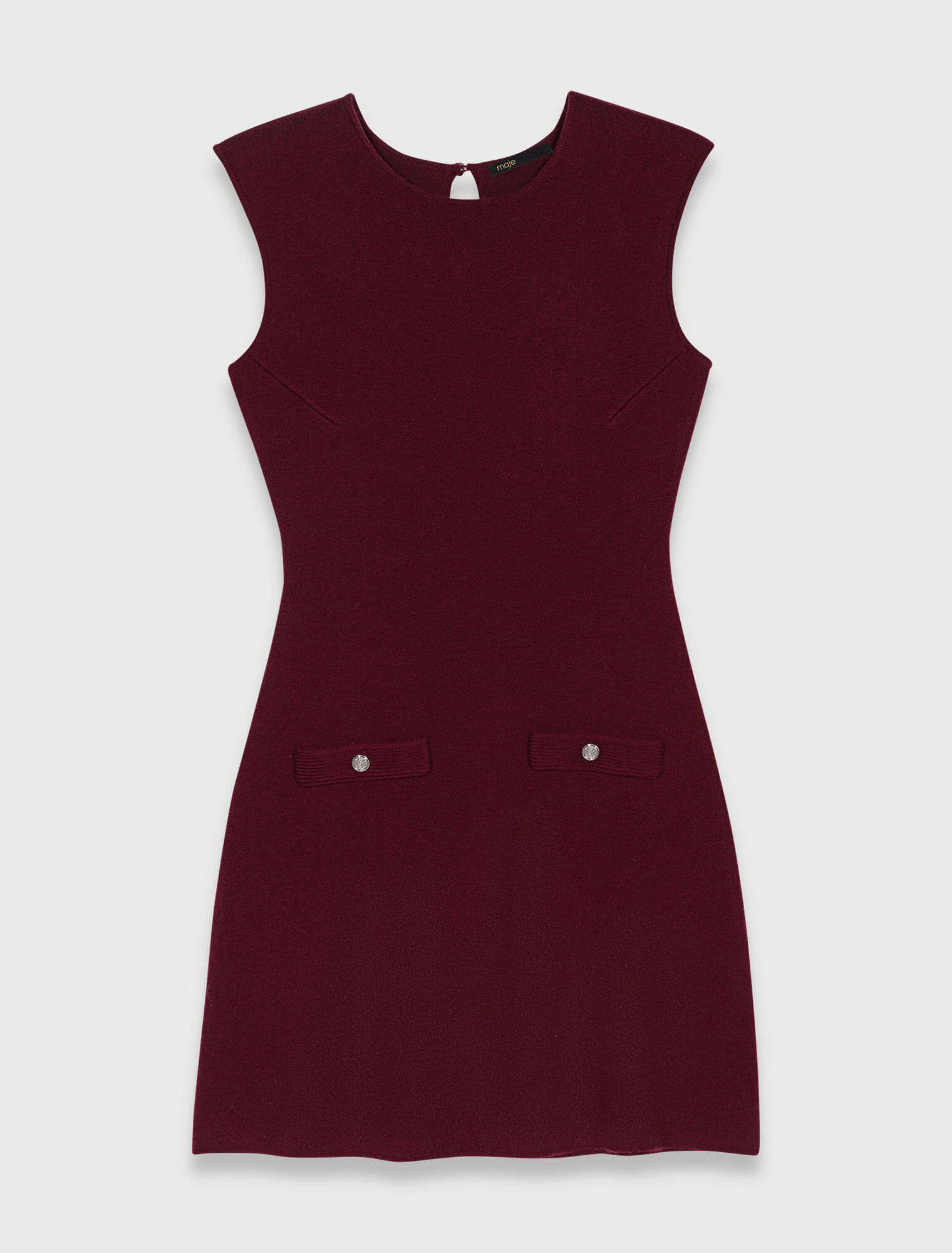 Knit dress with removable sweater