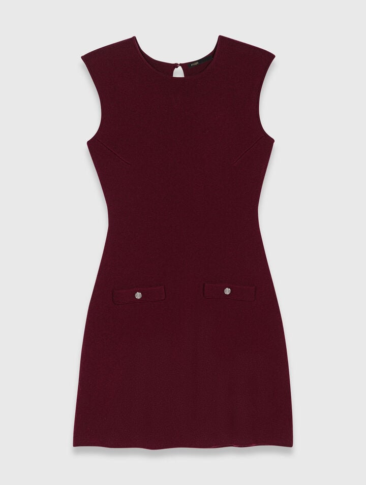 Knit dress with removable jumper