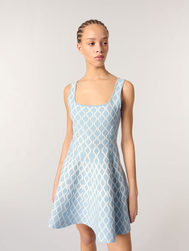Jacquard knit mini dress