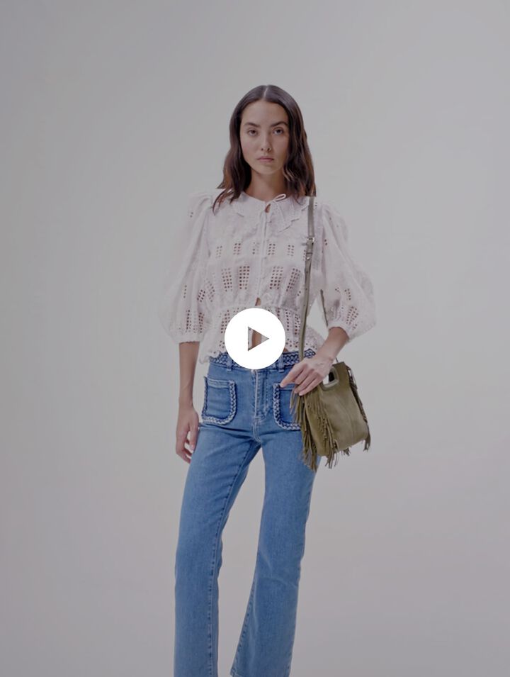 Jean à détails tressés