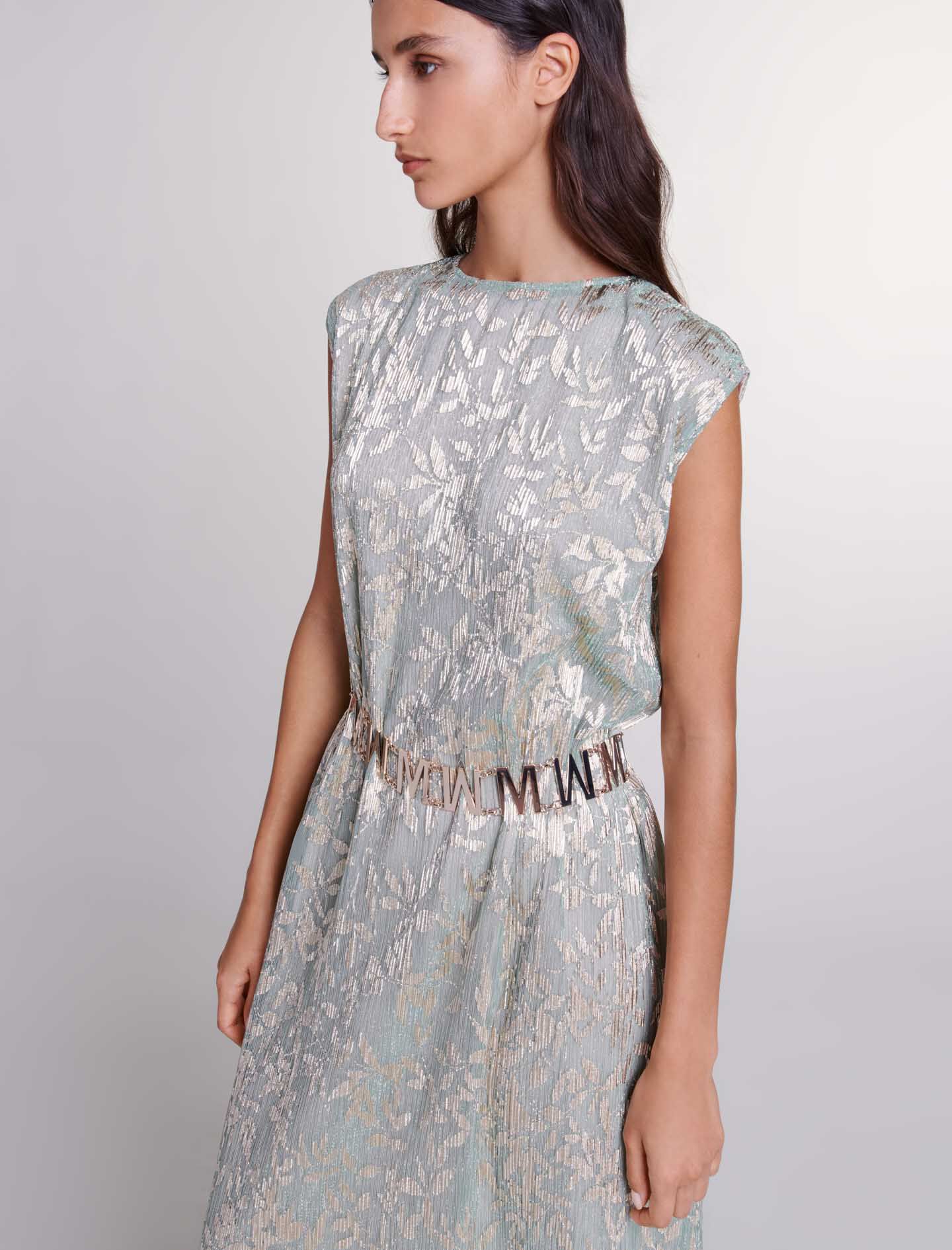 Maje robe longue verte clearance