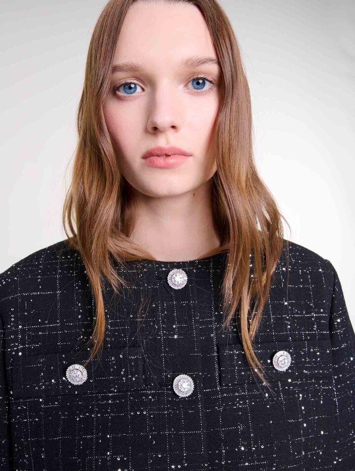 Veste courte en tweed