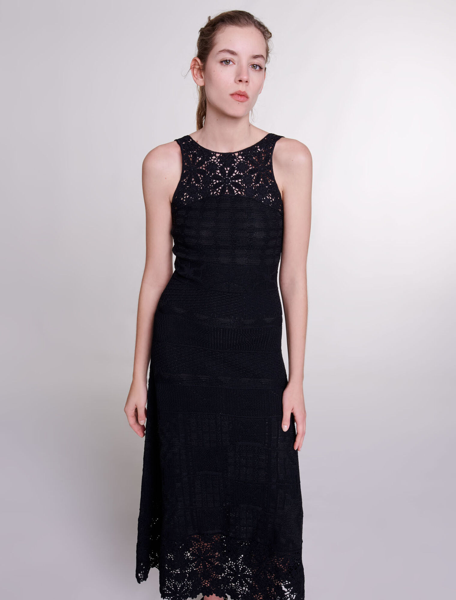Robe longue en crochet