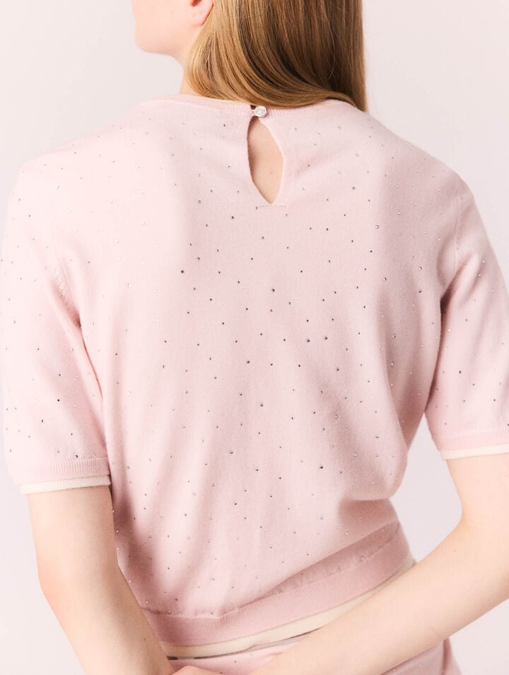 100% wool short-sleeve sweater