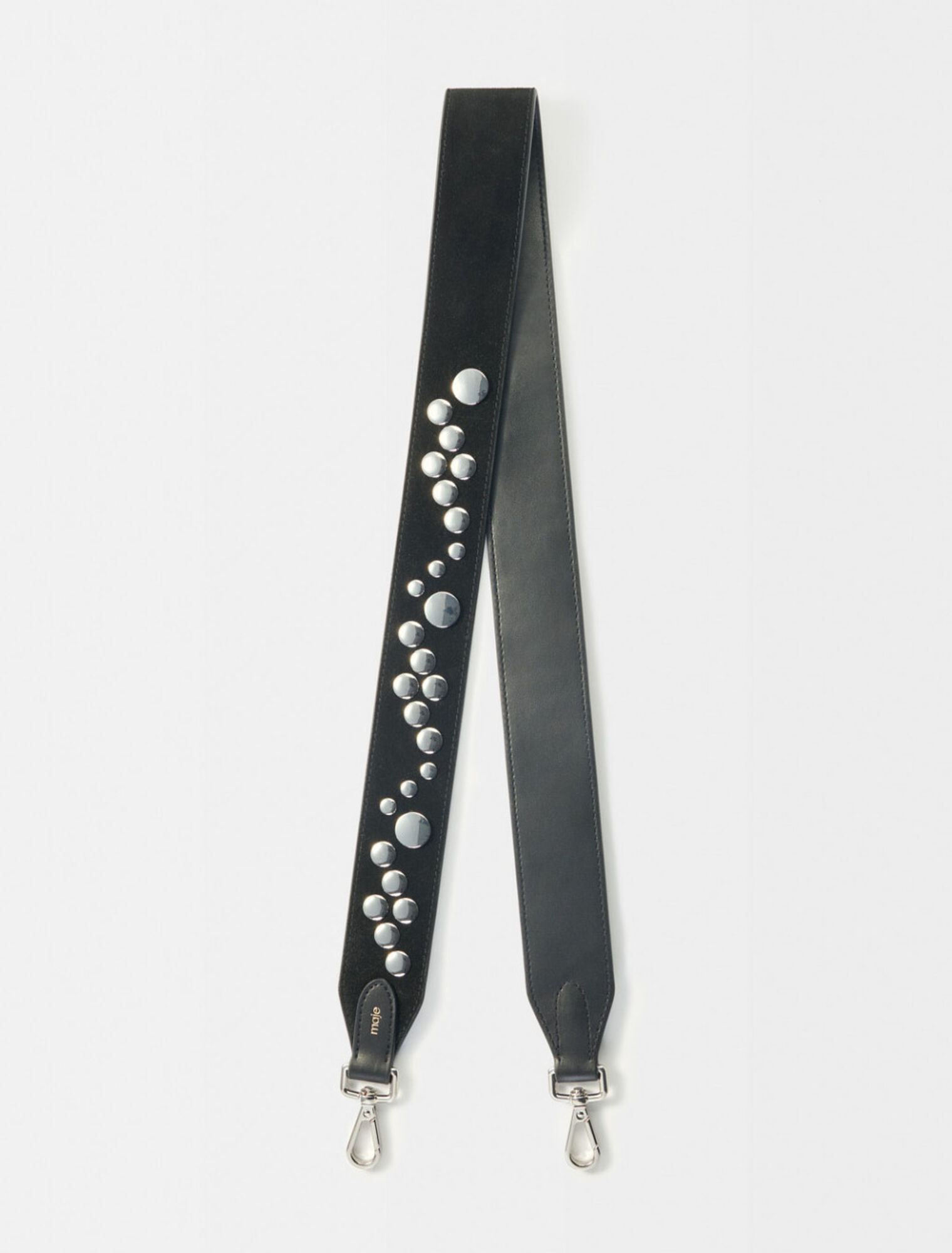 Suede shoulder strap with silver studs