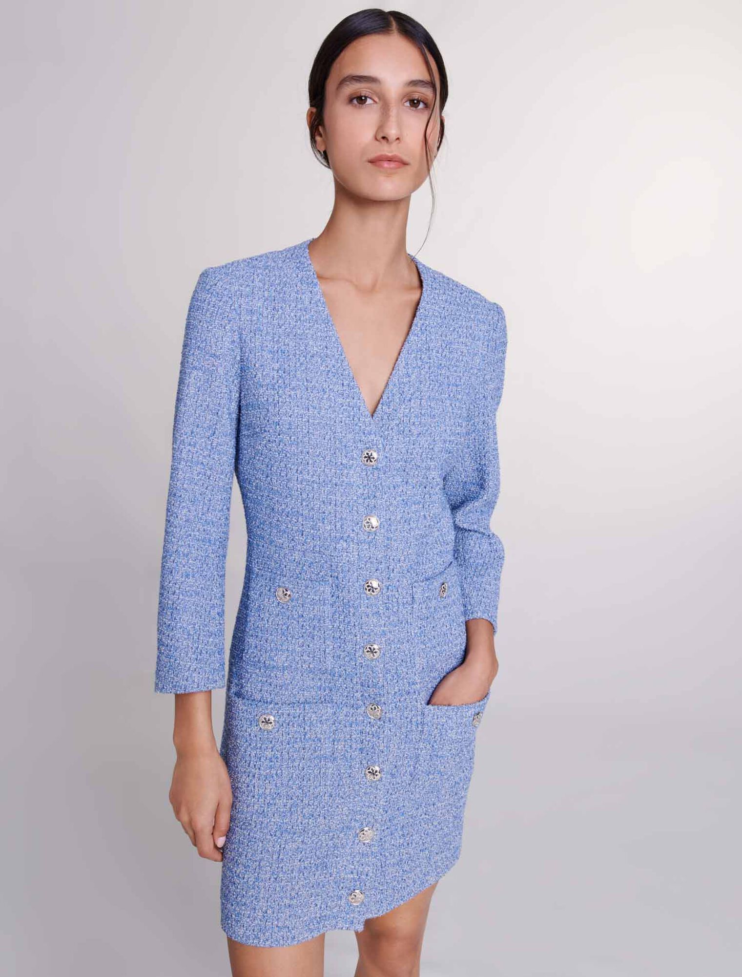 Robe courte en tweed
