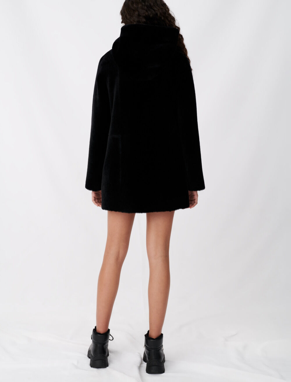 Maje shearling coat on sale