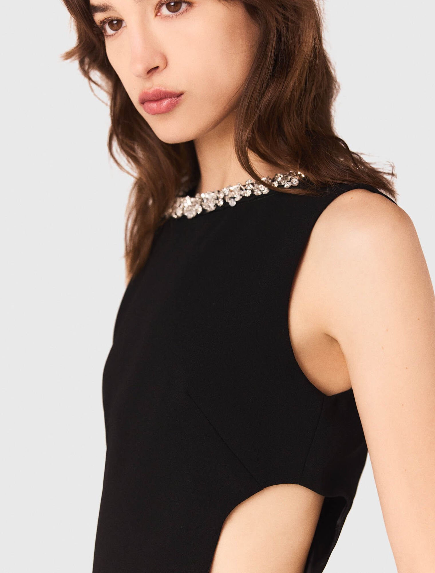 Jewel-collar maxi dress Jewel-collar maxi dress