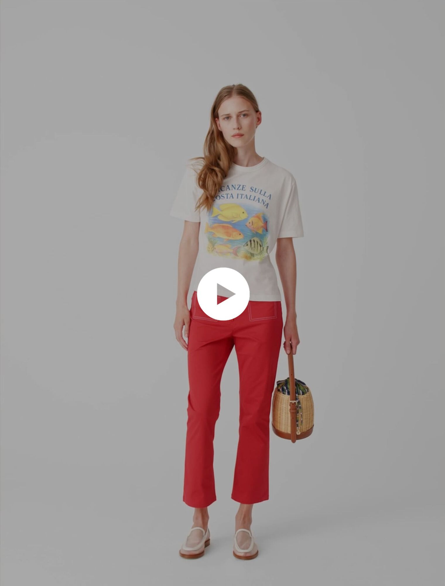 T-shirt avec poissons imprim&eacute;s