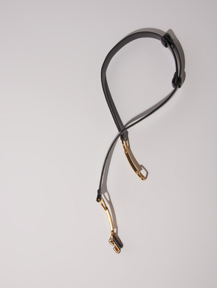 Ceinture en cuir et boucle mors