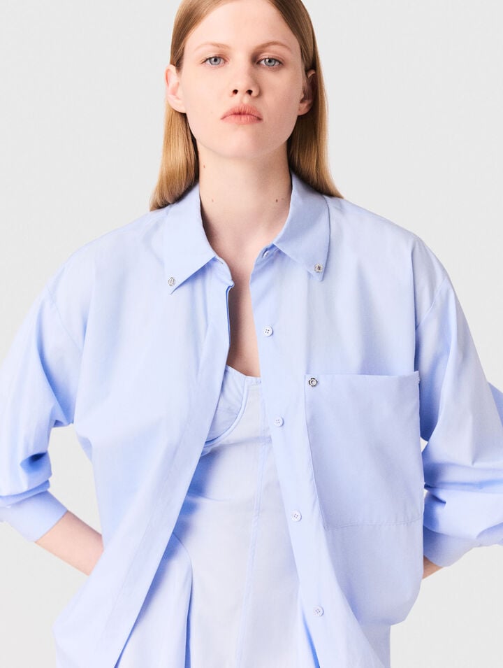 Long poplin shirt