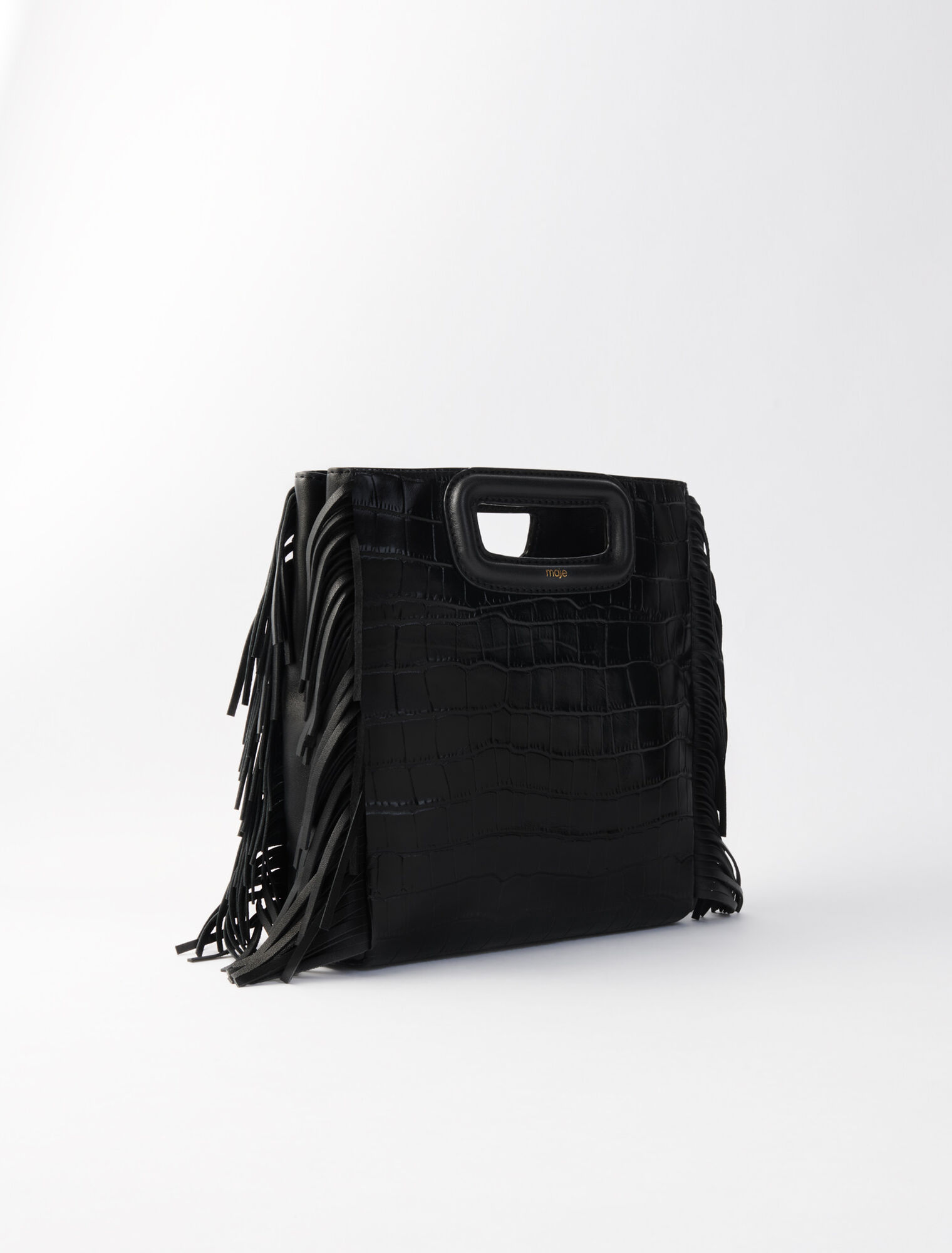 Sac M en cuir croco
