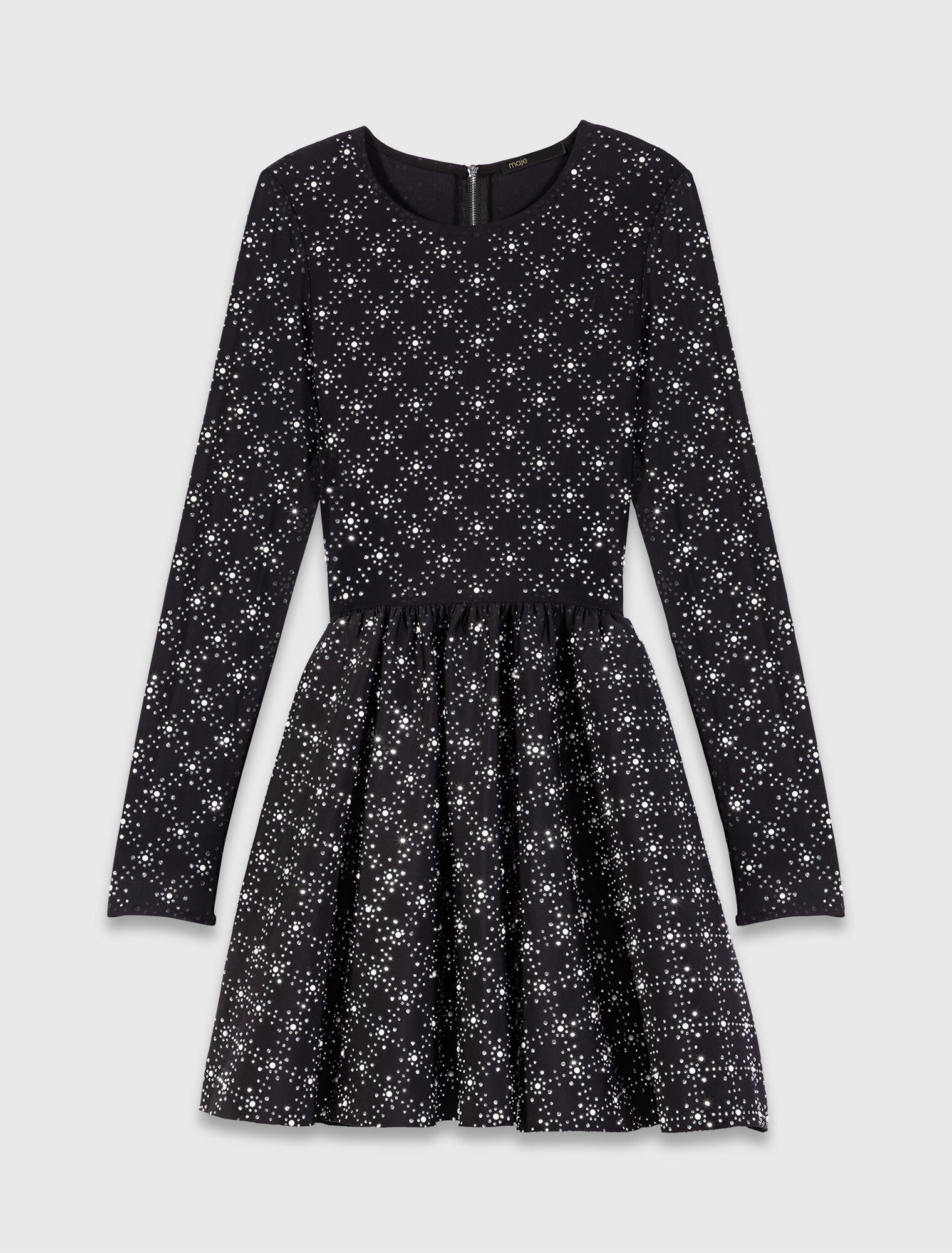 Robe patineuse à perles et strass