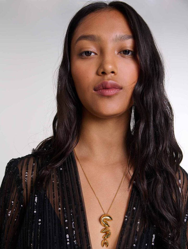 Robe longue à sequins