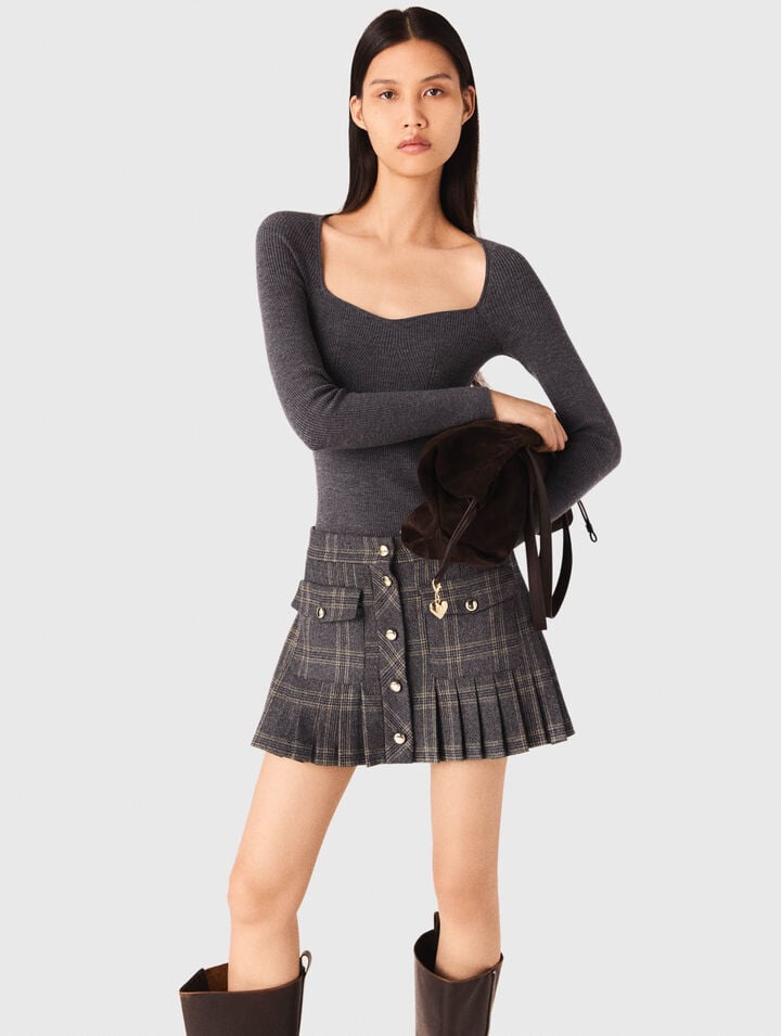 Rib knit jumper