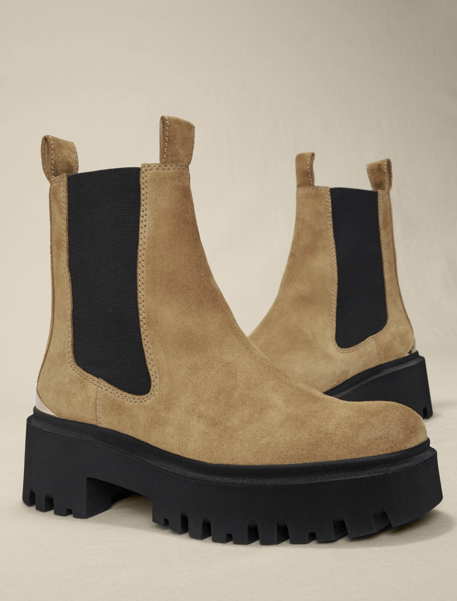 Bottines en cuir à plateforme